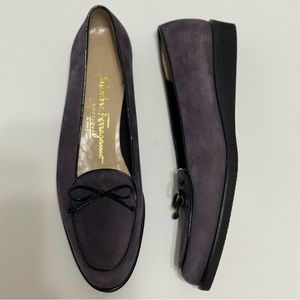 RARE Salvatore Ferragamo Boutique Purple Slip-On Loafers EUC